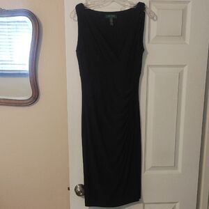 Ralph Lauren Black Sheath Midi Dress